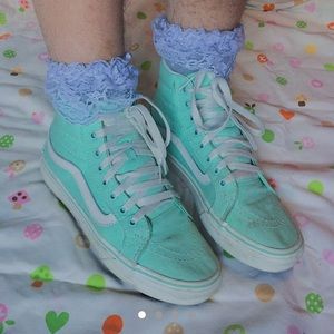 MINT GREEN VANS SK8 HI’S